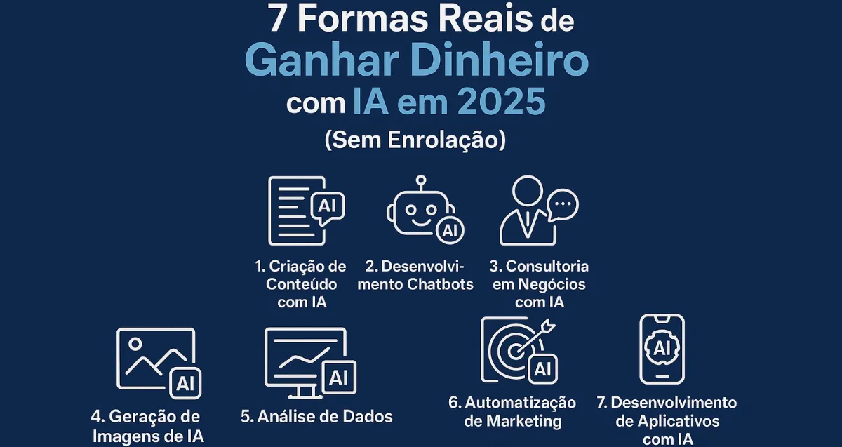 7 Formas Reais de Ganhar Dinheiro com IA em 2025 (Sem Enrolação)